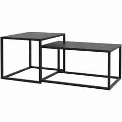 Description générale Apportez une touche de modernité élégante à votre intérieur avec ce magnifique lot de 2 tables d'appoint ...