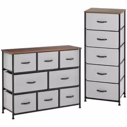 Commodes en tissu - HOMCOM - Tissu - 100x30x78.5cm - Gris