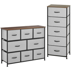 Commodes en tissu - HOMCOM - Tissu - 100x30x78.5cm - Gris