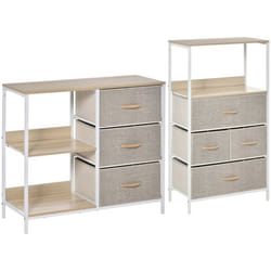 Commode - HOMCOM - MDF - 80x29x71cm - Beige