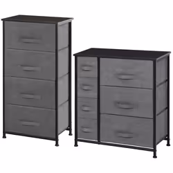 Commodes en tissu - HOMCOM - Tissu - 64x30x71cm - Gris