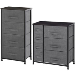 Commodes en tissu - HOMCOM - Tissu - 64x30x71cm - Gris