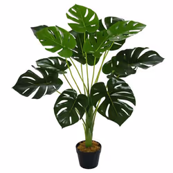 Outsunny - Plante artificielle - PE - 16x16x85cm - Vert