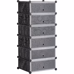 Vous avez beaucoup de chaussures et vous ne savez pas où les ranger ? Alors optez pour ce meuble à chaussures avec 6 comparti ...