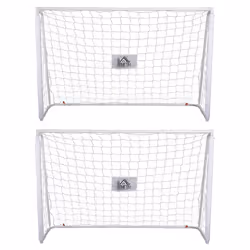 Cage de foot - HOMCOM - Métal - 186x62x123cm - Blanc