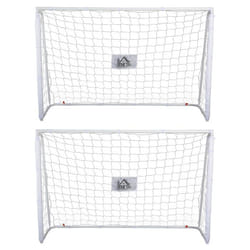 Cage de foot - HOMCOM - Métal - 186x62x123cm - Blanc
