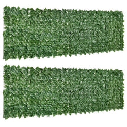 Haie à feuilles artificielles - Outsunny - PE - 300x100cm - Vert foncé
