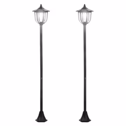 Luminaire extérieur - Outsunny - Plastique - 26x26x177cm - Noir