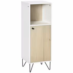 kleankin - Meuble de rangement - Panneau de particules - 31.5x30x91cm - Bois naturel