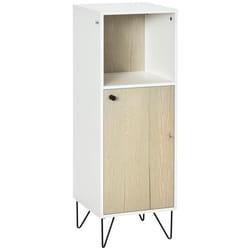 kleankin - Meuble de rangement - Panneau de particules - 31.5x30x91cm - Bois naturel