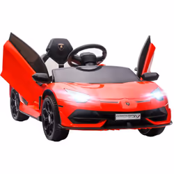 Caractéristiques : - Supercar voiture électrique enfant sous licence officielle Lamborghini Aventador roadster SVJ - Votre en ...