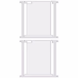 Barrière de sécurité pour animaux - PawHut - Acier - 82x2x76cm - Blanc