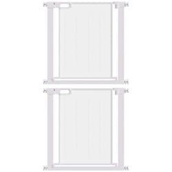 Barrière de sécurité pour animaux - PawHut - Acier - 82x2x76cm - Blanc