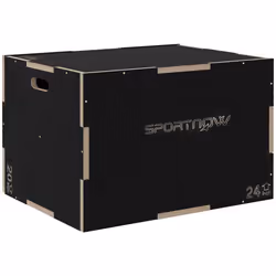 SPORTNOW - Boîte à saut - Bois de hêtre - 76x61x51cm - Noir