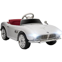 Homcom - Voiture électrique enfant rétro bmw 507 - v. max. 5 Km/h effets sonores, lumineux, télécommande - blanc