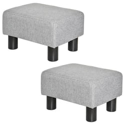 Pouf - HOMCOM - Lin (100% polyester) - 40x30x24cm - Gris