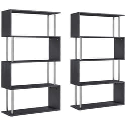 Bibliothèque - HOMCOM - Bois - 80x30x145cm - Noir