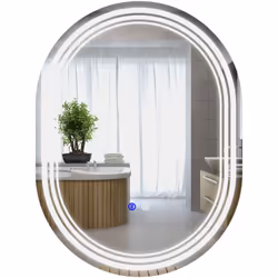 Dans la salle de bains, un bon éclairage est essentiel. Ce miroir ovale de kleankin vous fournira toute la lumière nécessaire ...