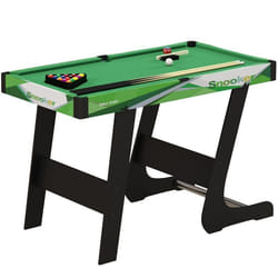 SPORTNOW Table de billard pliable américain compact avec accessoires 2 queues 16 billes traingle craie tapis vert