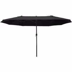 Ce grand modèle de parasol en acier et polyester haute densité couvrant une longueur totale de 4,6 m vous offrira une protect ...