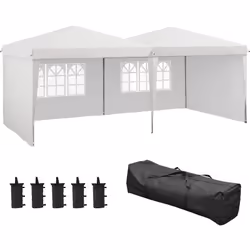 Cette superbe tonnelle de jardin pop-up avec accessoires vous permettra de profiter pleinement des beaux-jours ! Très facile  ...