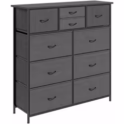 Ce superbe rangement commode sera le meuble idéal pour ranger de nombreuses affaires. Ses 10 tiroirs et son plateau peuvent a ...