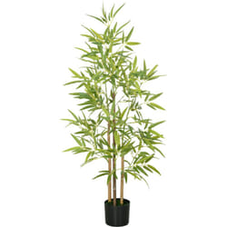 Bambou artificiel 1,20H m - plante artificielle - 498 feuilles réalistes, vrais troncs - pot inclus