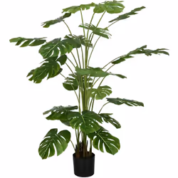 Ajoutez une touche de vert dans votre salon, bureau, entrée avec ce splendide Monstera artificiel. Avec ses 24 grandes feuill ...