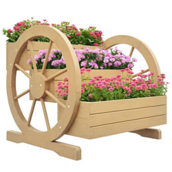 Outsunny - Jardinière - Bois de sapin - 62x61x57cm - Bois naturel