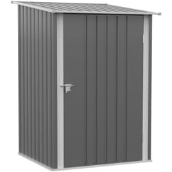Outsunny - Abri de jardin - remise pour outils - cabanon porte verrouillable - dim. 1L x 1,03l x 1,6H m - tôle d'acier ondulée gris