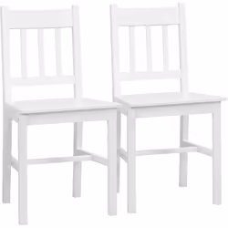 Ce lot de 2 chaises de salle à manger apporteront un style classique à votre intérieur. On craque pour son dossier ajouré à l ...
