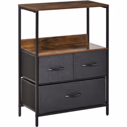 Ce superbe rangement commode sera le meuble idéal pour ranger de nombreuses affaires. Ses 3 tiroirs, son étagère et plateau p ...