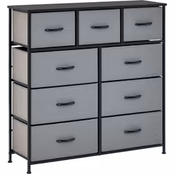 Ce superbe rangement commode sera le meuble idéal pour ranger de nombreuses affaires. Ses 9 tiroirs et son plateau peuvent ac ...