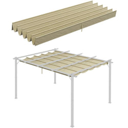 Toile de rechange pour pergola rétractable 4 x 3 m polyester haute densité 180 g/m² imperméabilisé beige