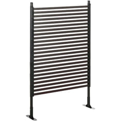 Clôture de jardin panneau en métal revêtement pe - dim. 93L x 22l x 150H cm - marron foncé