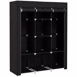 HOMCOM - Penderie - Acier - 125x43x162.5cm - Noir