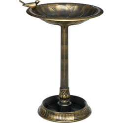 Outsunny - Bain d'oiseaux abreuvoir pour oiseaux jardinière 3 en 1 dim. ø 50 x 72H cm pp bronze antique