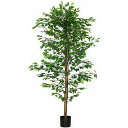 Homcom - Arbre artificiel plante artificiel ficus hauteur 1,8 m tronc branches liane lichen feuilles grand réalisme pot inclus