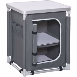 Alliez les commodités de la maison tout en étant au camping grâce à cette cuisine de camping multi-rangement avec plan de tra ...