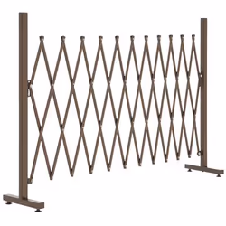 Outsunny - Barrière - Métal - 300x31x103.5cm - Marron