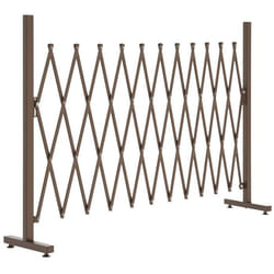 Outsunny - Barrière - Métal - 300x31x103.5cm - Marron