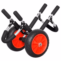 HOMCOM - Chariot de surf - Aluminium - 64x55x38.5cm - Rouge