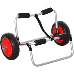 Homcom - Chariot sit on top kayak chariot de transport pliable pour bateaux canoë ou kayak charge max. 90 Kg alu. mousse antidérapante
