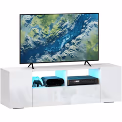 Ajoutez une touche supplémentaire de modernité et style à votre intérieur avec ce superbe meuble TV laqué avec éclairage LED. ...