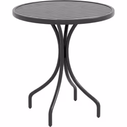 La table de jardin Outsunny vous permet de recevoir en extérieur. Le plateau rond à lattes offre de l'espace pour placer ce d ...