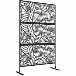 Laissez-vous séduire par ce joli panneau décoratif pour votre extérieur. Son coloris noir et son motif feuillage tendance app ...