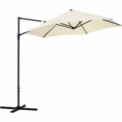Cet élégant parasol octogonal inclinable rotatif 360° est idéal pour profiter entre amis ou en famille de votre extérieur ! P ...