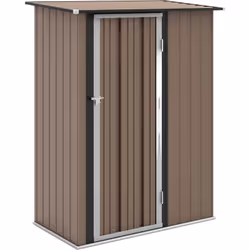 Description générale Cet abri de jardin 1 porte en tôle d'acier est idéal pour le rangement de vos outils et équipements de j ...