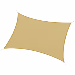 Ce voile d'ombrage rectangulaire dim. 6L x 4l m en polyester imperméabilisé haute densité 185 g/m² vous permettra de vous con ...