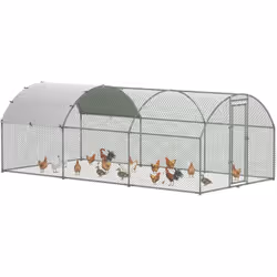 Cette cage à poule PawHut est extra large, permettant une multiplicité de poulets. Le toit offre une meilleure protection con ...